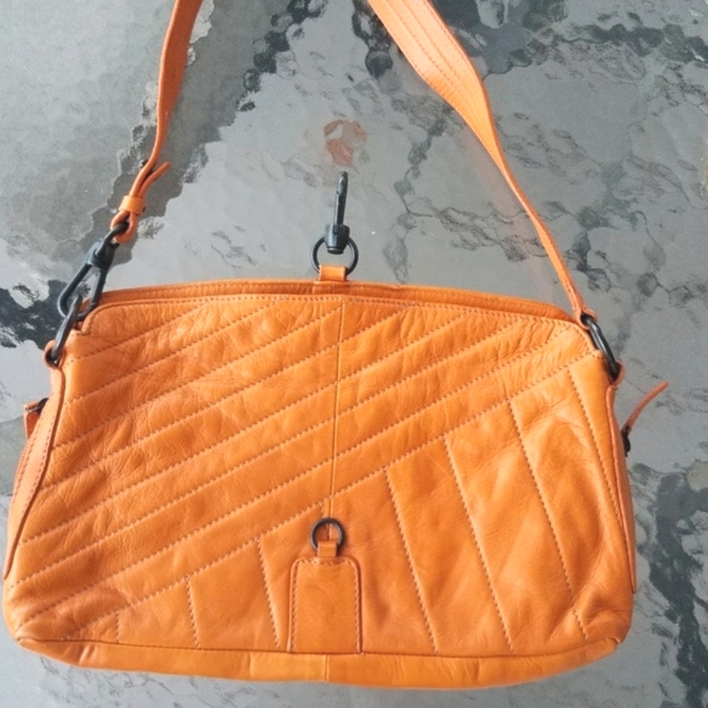 FRANCESCO BIASIA Orange leather Handbag FIRM PRICE - Picture 2 of 6